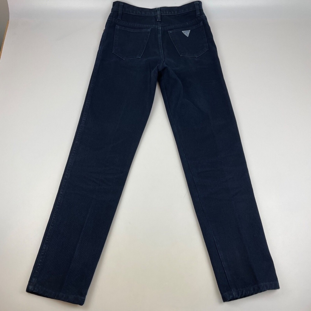 Vintage GUESS By Georges Marciano Womens Size 20 Jeans Solid Blue Straight Leg